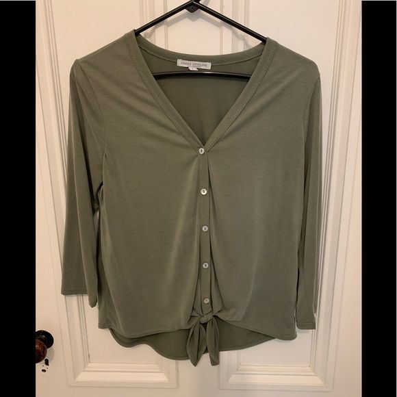 Green Envelope Tops Greenenvelopetop Tie In Front Small Poshmark